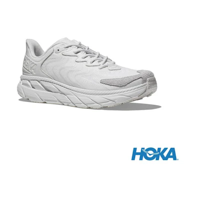 HOKA ONE ONE U Clifton LS Running Shoes White/Cloudy Gray White color