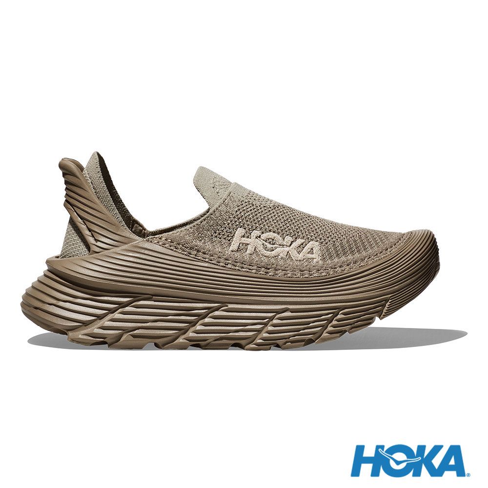HOKA ONE ONE U Restore TC Recovery Shoes Sand Dune/Oxford Khaki Yellow 圖 2