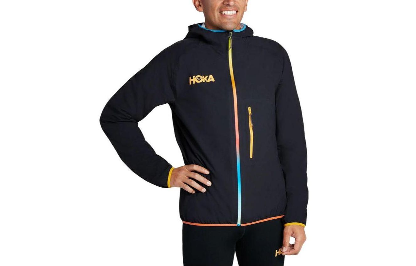 HOKA ONE ONE Ultralight Waterproof Hoodie Jacket Black 1139570-BLK