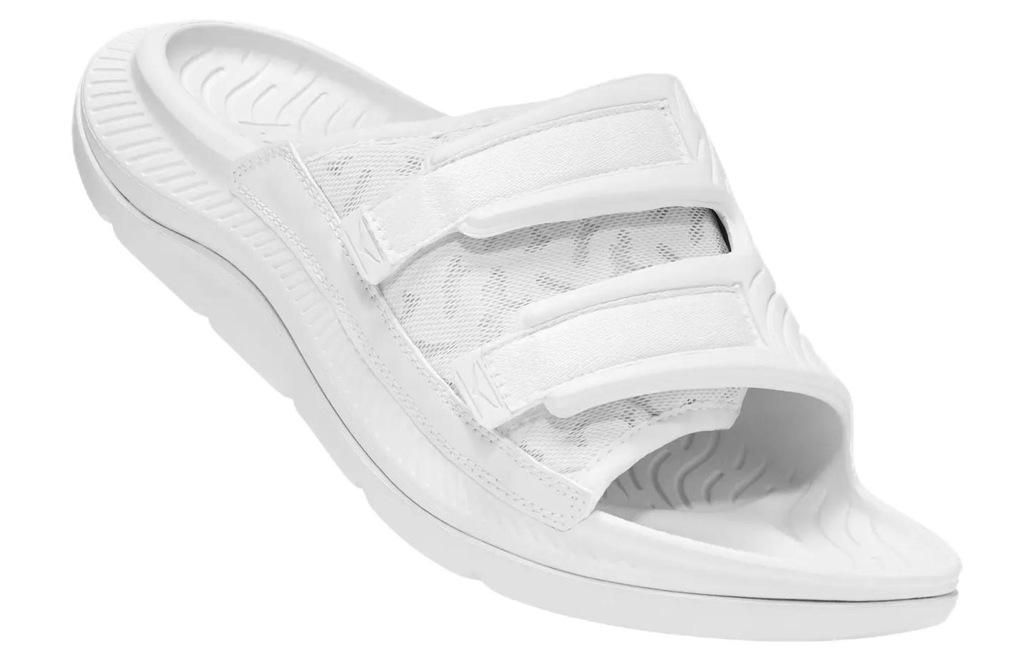 Lookbook HOKA ONE ONE ORA Luxe 舒適減震 一字拖鞋 男女同款 白色