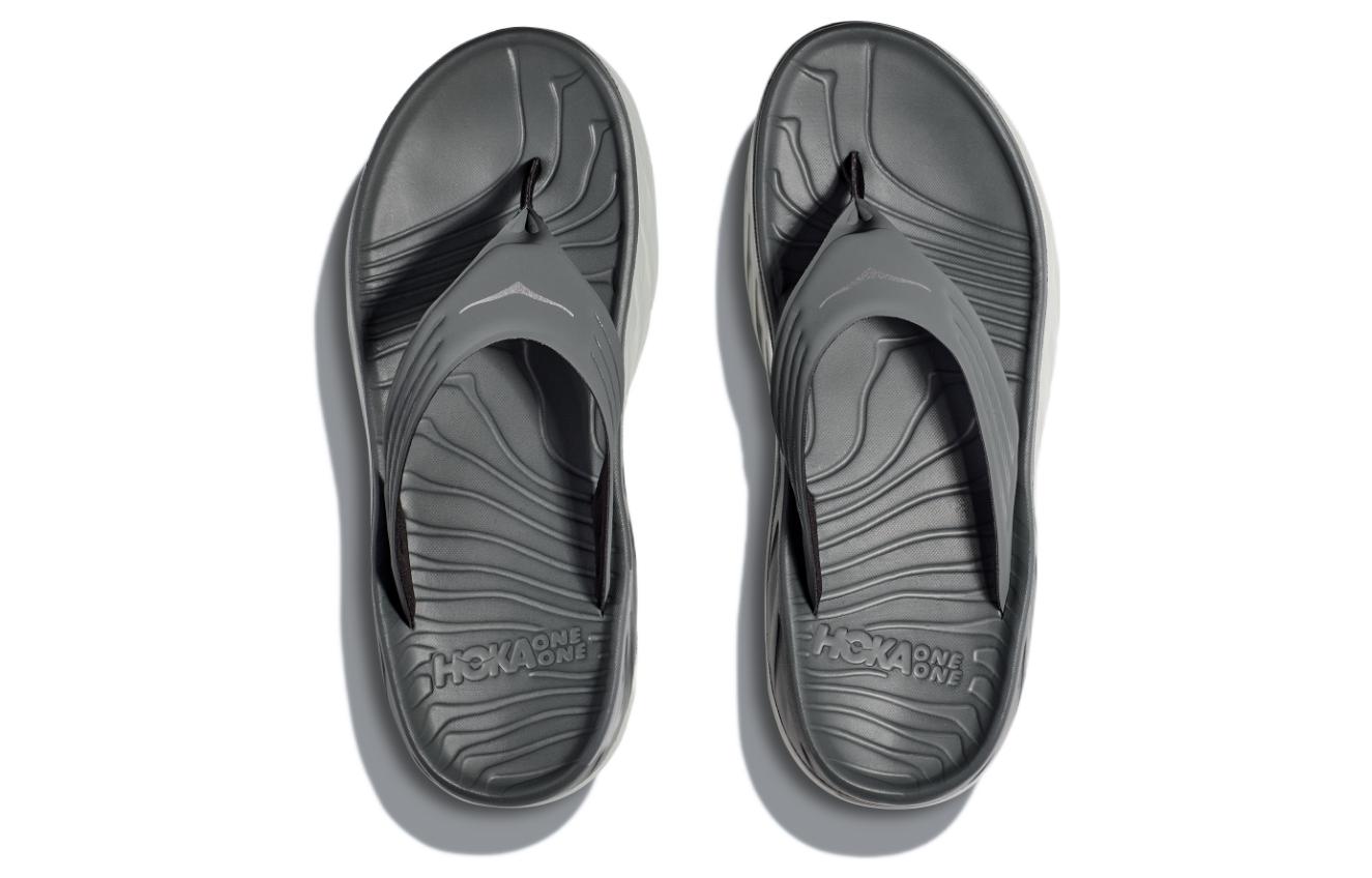Lookbook HOKA ONE ONE ORA恢復翻轉 運動拖鞋 男款 灰色