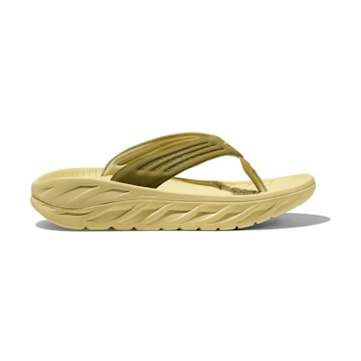 HOKA Ora Recovery Flip Slide 'Green Moss Celery Root'