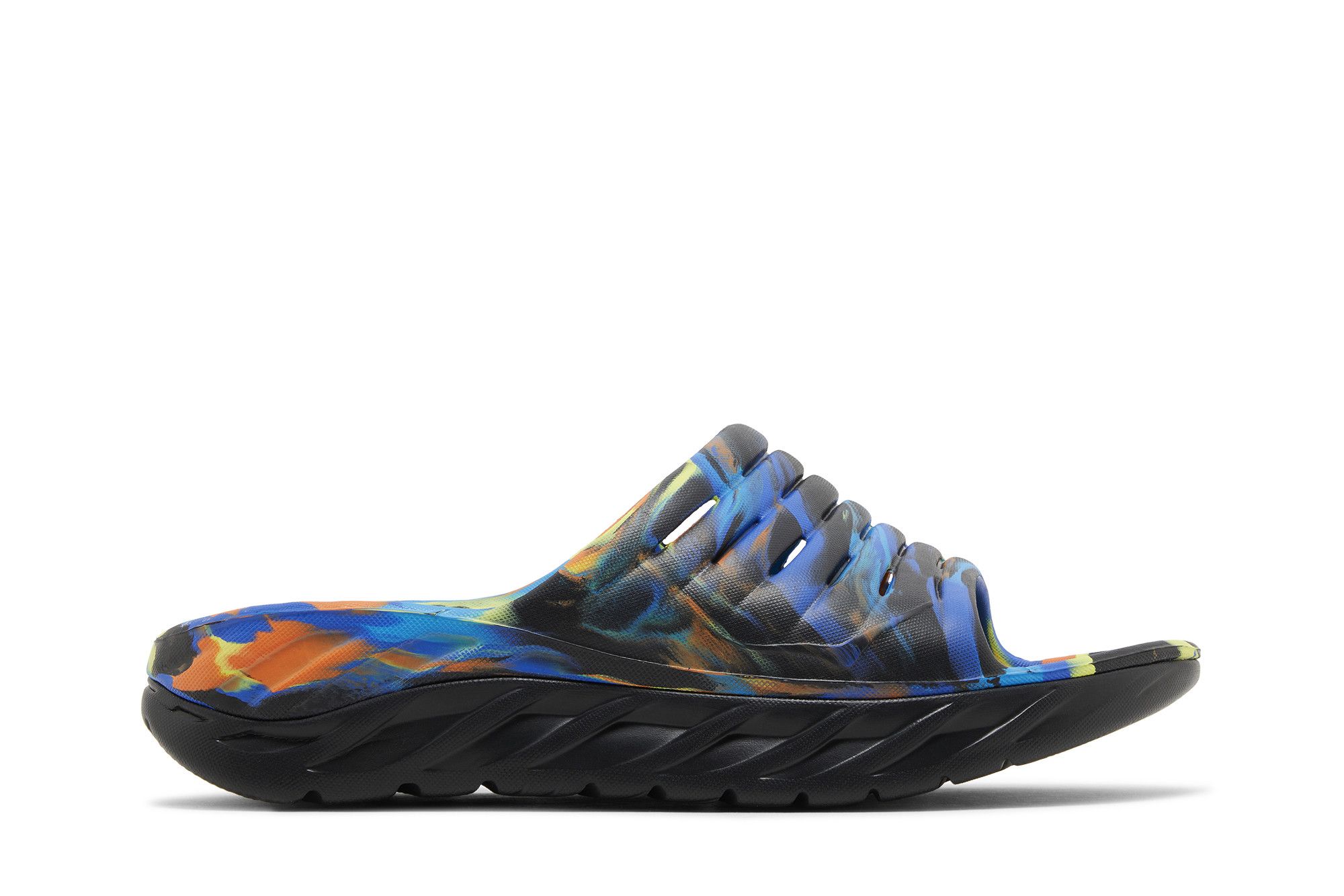 HOKA Ora Recovery Slide 'Swirl - Black Diva Blue' 1126856-BDVB