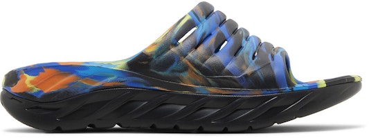 HOKA Ora Recovery Slide 'Swirl - Black Diva Blue' 1126856-BDVB HOKA Ora Recovery Slide 'Swirl - Black Diva Blue' 1126856-BDVB