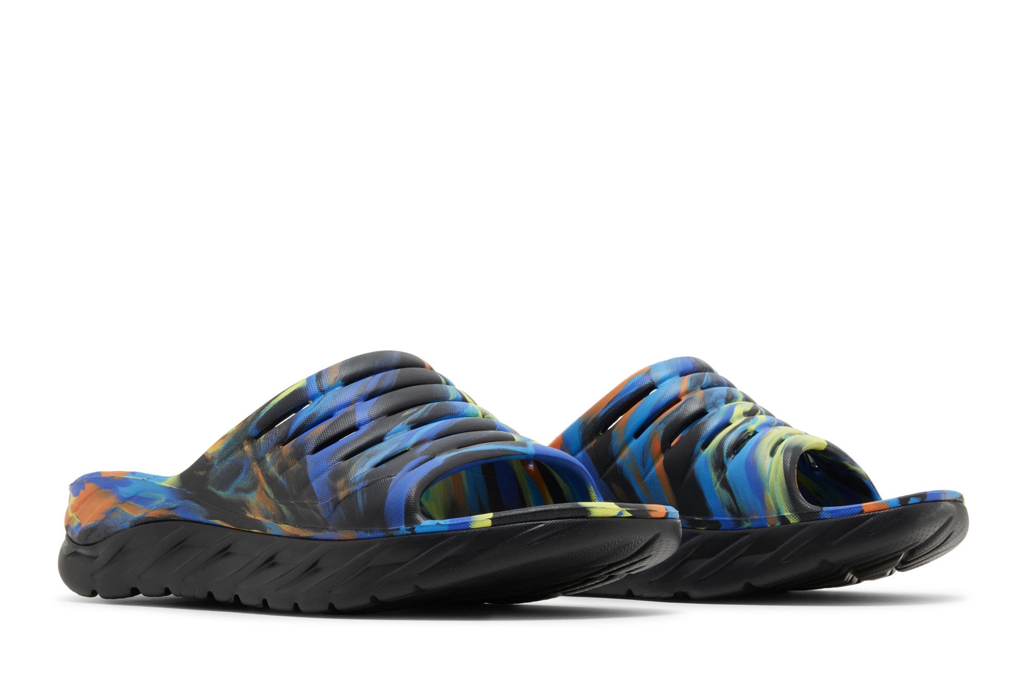 Cheap HOKA ONE ONE Ora康復 防滑耐磨 舒適輕便 一字拖鞋 男款 黑藍紅