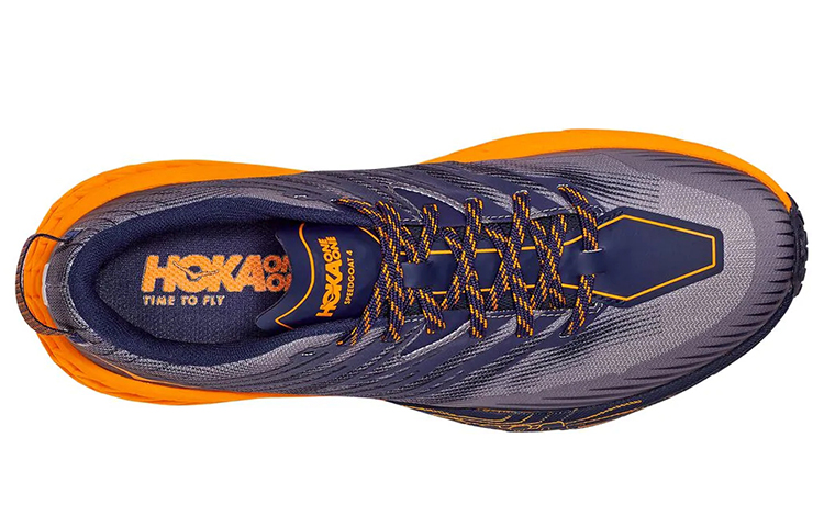 Lookbook HOKA ONE ONE Speedgoat 4 低幫 跑步鞋 男款 深藍橙