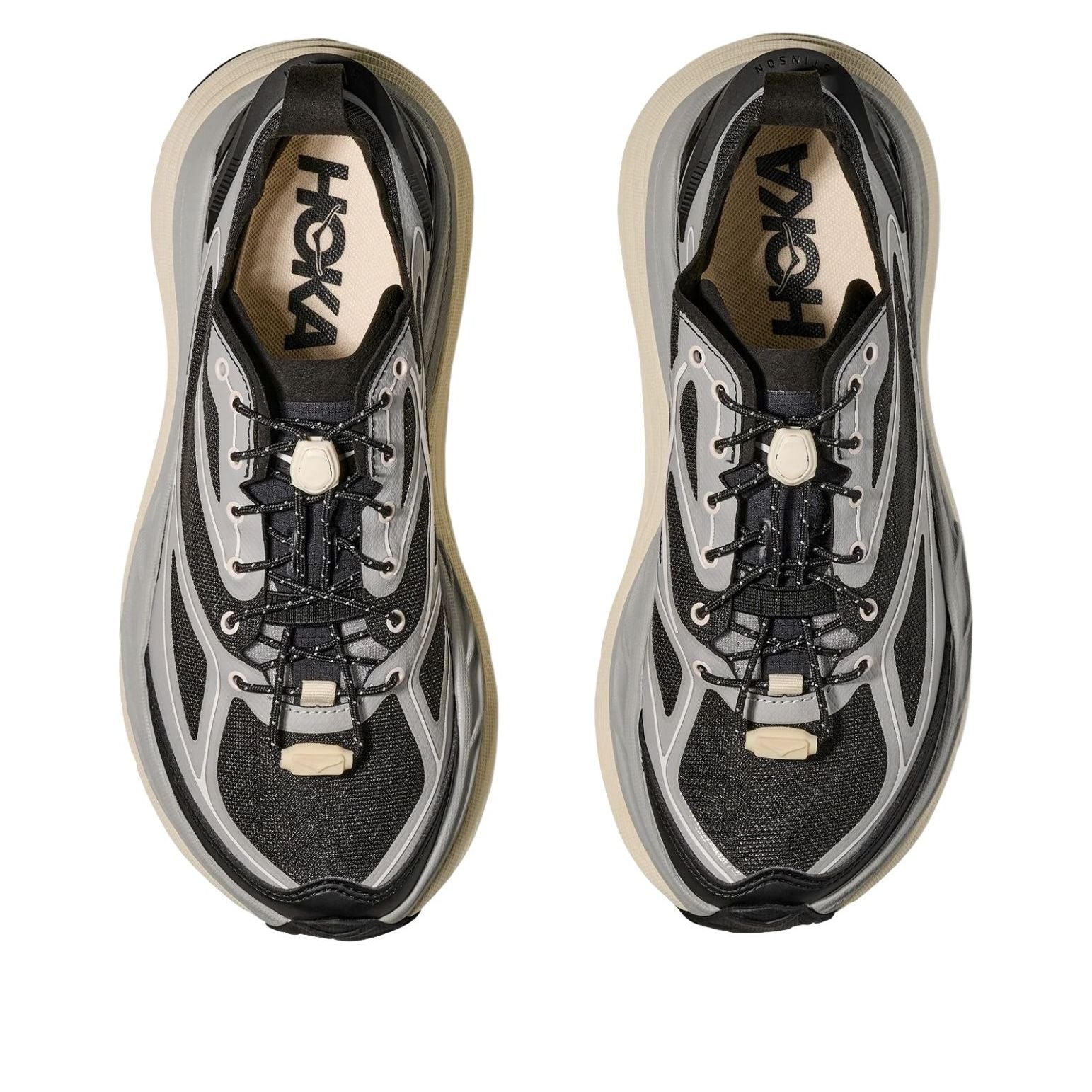 Lookbook HOKA One One Stinson One7 Stellar Grey Eggshell Kasut Lari Lelaki 1168931-SGS