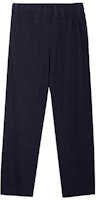 Homme Plissé Issey Miyake Classic Pleated Straight Pants Navy Blue. HP55JF150-75 Homme Plissé Issey Miyake Classic Pleated Straight Pants Navy Blue. HP55JF150-75