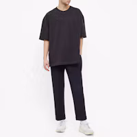 Shop Homme Plissé Issey Miyake 經典百摺直筒長褲 深藍色 HP55JF150-75