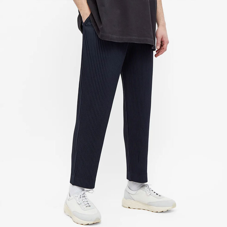 Purchase Homme Plissé Issey Miyake 經典百摺直筒長褲 深藍色 HP55JF150-75