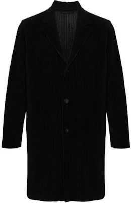 オムプリッセ イッセイミヤケ メンズ ブラック ミドル丈シングルジャケット HP48JD402-15 Buy オムプリッセ イッセイミヤケ メンズ ブラック ミドル丈シングルジャケット HP48JD402-15