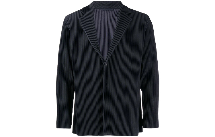Order Homme Plissé Issey Miyake 黑色百摺長袖西裝外套 男款 HP98JD201-15