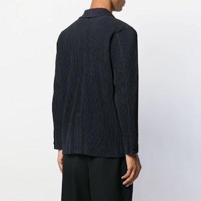 Homme Plissé Issey Miyake 黑色百摺長袖西裝外套 男款 HP98JD201-15 Shop Homme Plissé Issey Miyake 黑色百摺長袖西裝外套 男款 HP98JD201-15