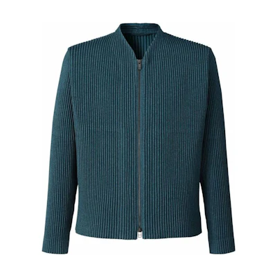 HOMME PLISSÉ ISSEY MIYAKE Blue Solid Pleated Jacket HP21FC301-72
