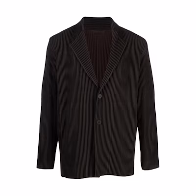 HOMME PLISSÉ ISSEY MIYAKE Brown Collared Long Sleeve Jacket for Men HP38FD305-44