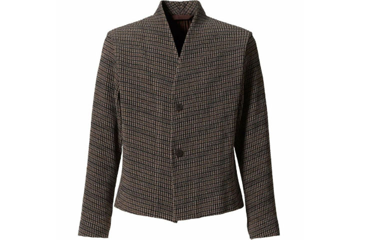 HOMME PLISSÉ ISSEY MIYAKE FW21 Brown Textured Pleated Tailored Blazer Jacket HP13FD317-45