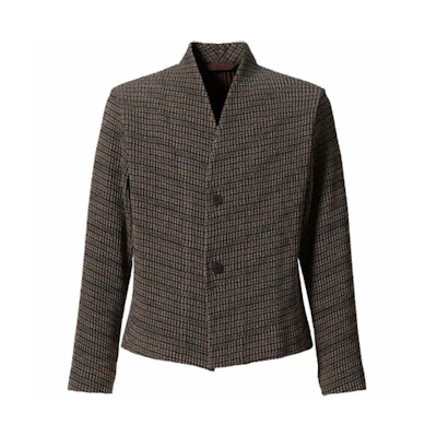 HOMME PLISSÉ ISSEY MIYAKE FW21 Brown Textured Pleated Tailored Blazer Jacket HP13FD317-45