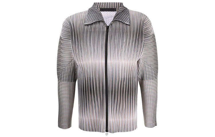 HOMME PLISSÉ ISSEY MIYAKE FW21 Iridescent Pleated Jacket Men’s Grey HP16JL217-12