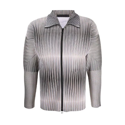 HOMME PLISSÉ ISSEY MIYAKE FW21 Iridescent Pleated Jacket Men’s Grey HP16JL217-12