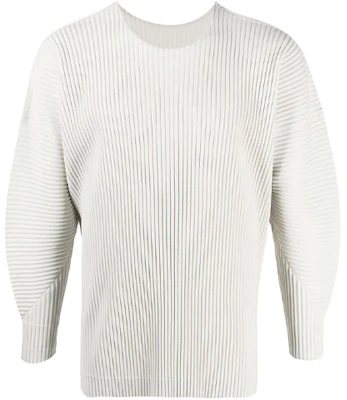 HOMME PLISSÉ ISSEY MIYAKE FW21 Sweater Lengan Lentera Pleats Abu-Abu HP16JK107-10 Buy HOMME PLISSÉ ISSEY MIYAKE FW21 Sweater Lengan Lentera Pleats Abu-Abu HP16JK107-10