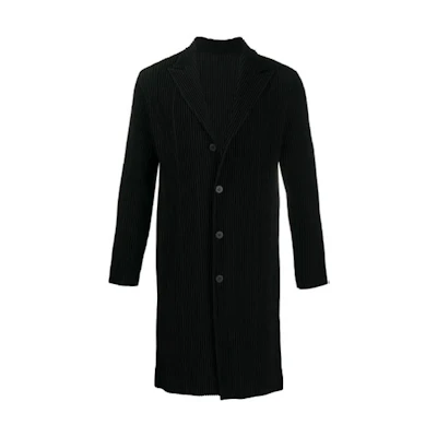 HOMME PLISSÉ ISSEY MIYAKE FW21 Solid Pleated Jacket Black HP08FD101-19