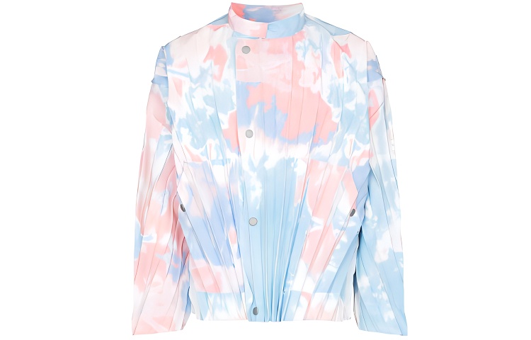 HOMME PLISSÉ ISSEY MIYAKE FW21 Tie-Dye Pleated Jacket Pink () HP16FC020-70