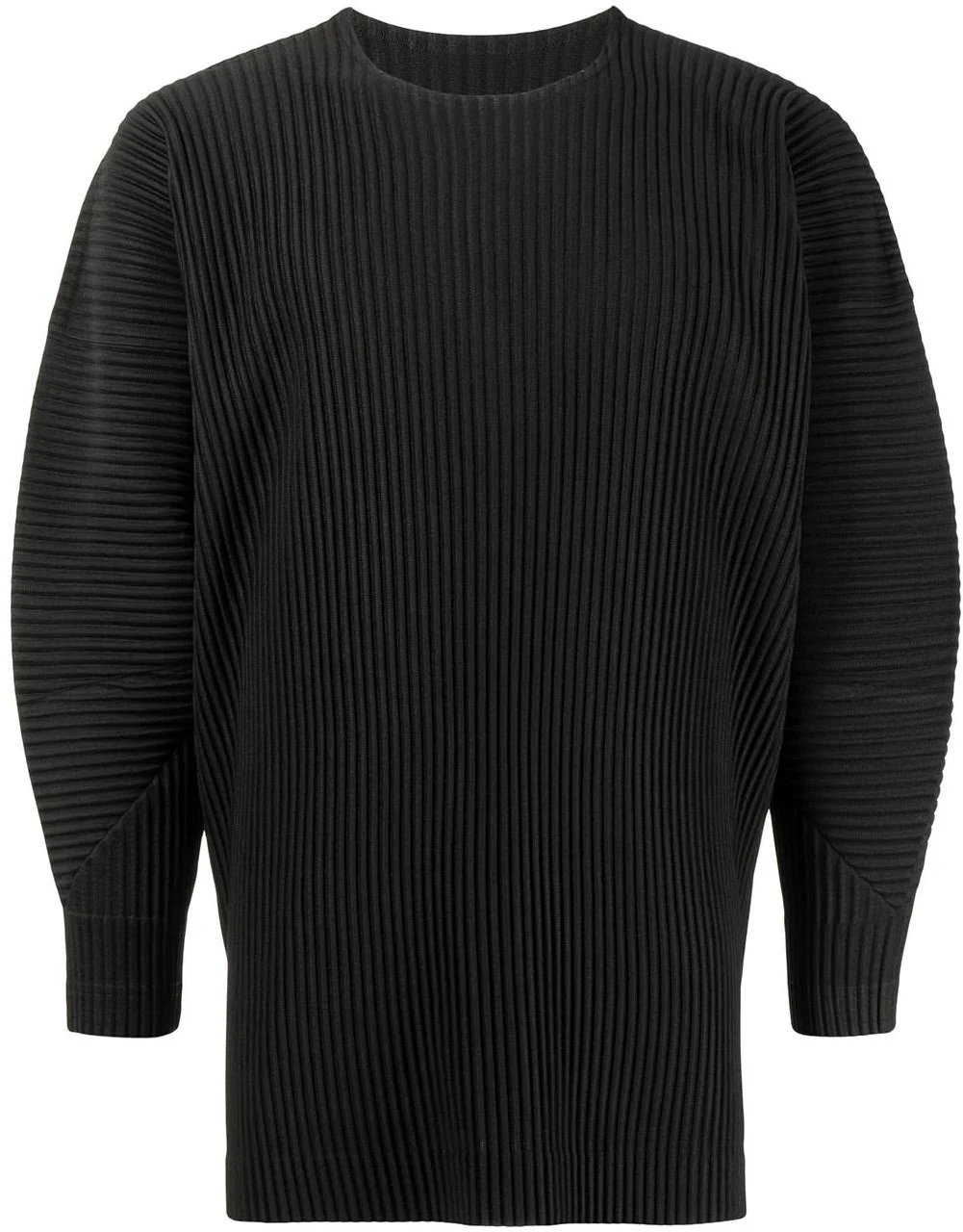 homme-plisse-issey-miyake-fw-22-black-pleated-crewneck-loose-fit-long-sleeve-sweater-hp-26-jk-10215