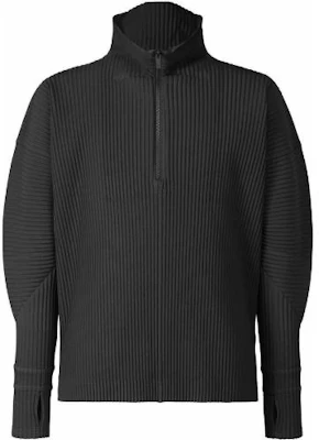 HOMME PLISSÉ ISSEY MIYAKE FW22 Baju Hitam Pleated Knit Unisex HP23JK112-15 Buy HOMME PLISSÉ ISSEY MIYAKE FW22 Baju Hitam Pleated Knit Unisex HP23JK112-15