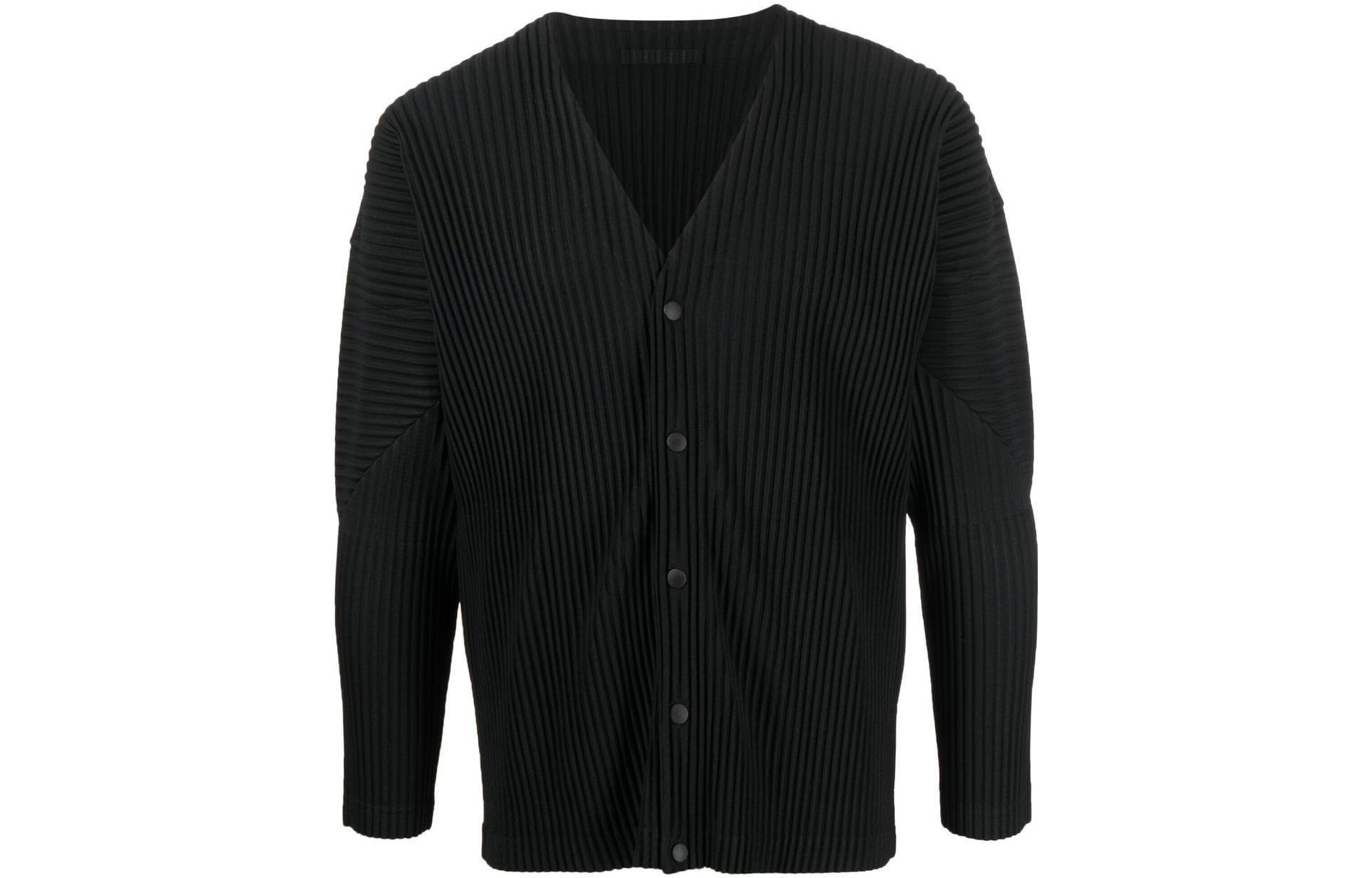 HOMME PLISSÉ ISSEY MIYAKE FW22 Black Pleated Single-Breasted Jacket HP29JL141-15