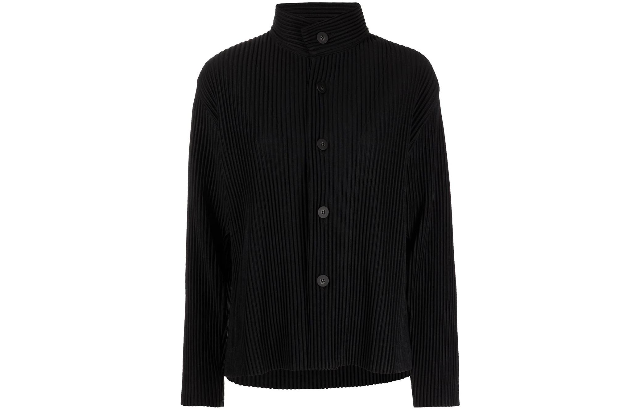 HOMME PLISSÉ ISSEY MIYAKE FW22 Black Single-Breasted Loose-Fit Jacket HP26JD16115