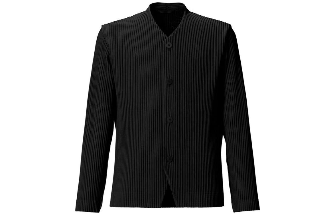 HOMME PLISSÉ ISSEY MIYAKE FW22 Black Single-Breasted Casual Jacket HP11JD211-15