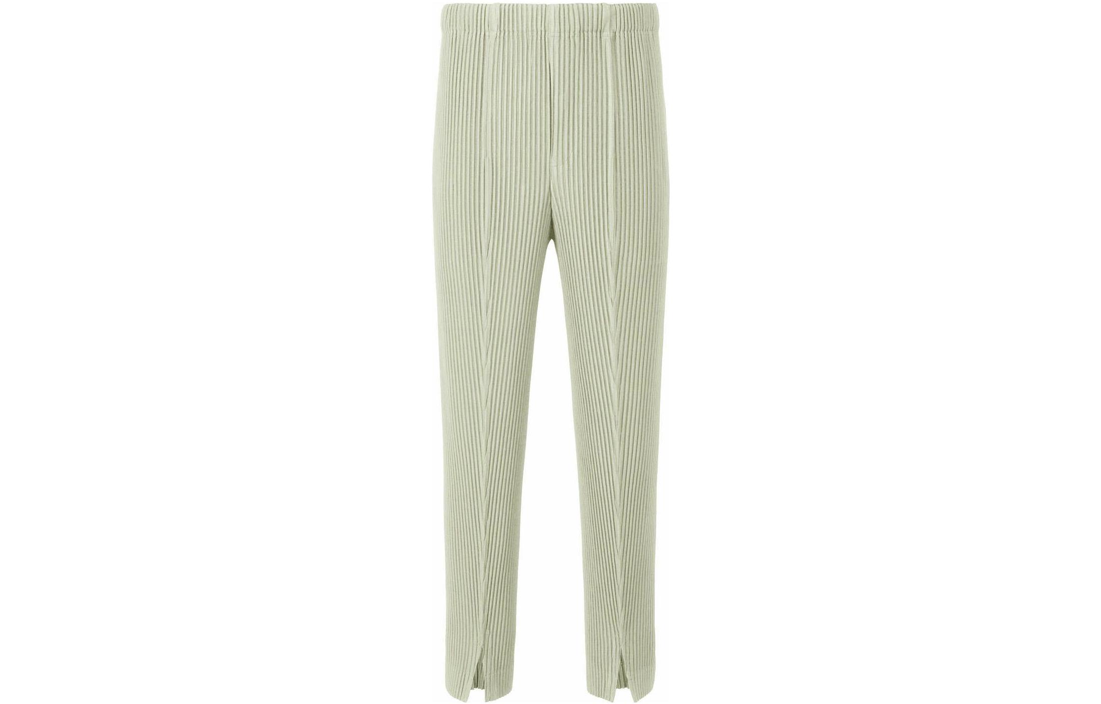 Homme Plissé Issey Miyake FW22 Frost Gray  Straight-Leg Split Pants. HP23JF124-09