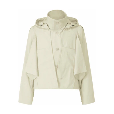 HOMME PLISSÉ ISSEY MIYAKE FW22 Light Green Pleated Long Sleeve Hooded Jacket Men HP23FA314-03