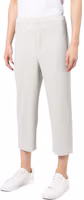 Shop Homme Plissé Issey Miyake FW22 淺灰色百褶休閒九分褲 HP28JF10904