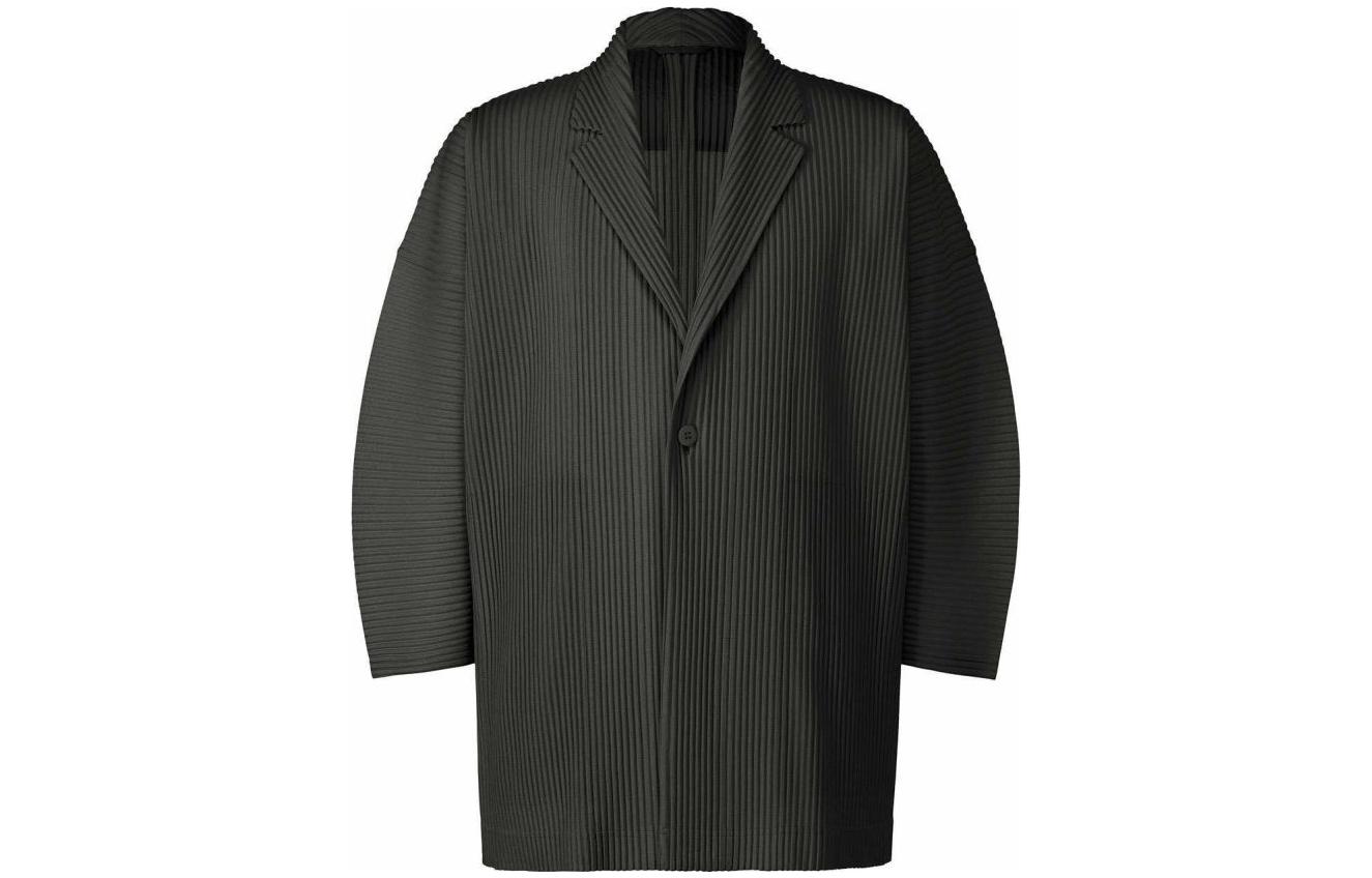 HOMME PLISSÉ ISSEY MIYAKE FW22 Pleated Single-Button Jacket Black HP23JL116-15