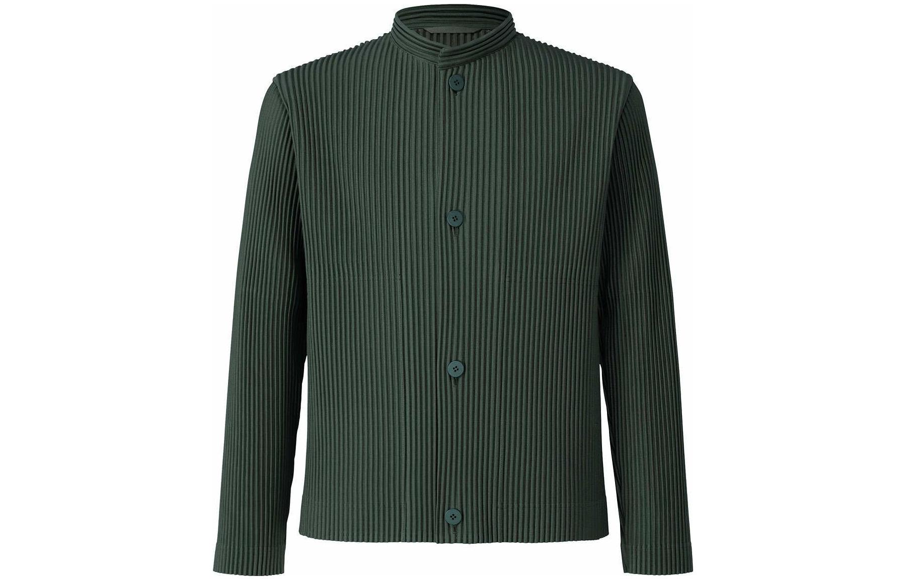 HOMME PLISSÉ ISSEY MIYAKE FW22 Single-Breasted Jacket Green Fashion HP23JD156-67