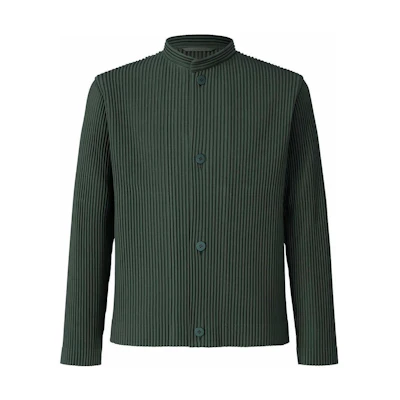 HOMME PLISSÉ ISSEY MIYAKE FW22 Single-Breasted Jacket Green Fashion HP23JD156-67