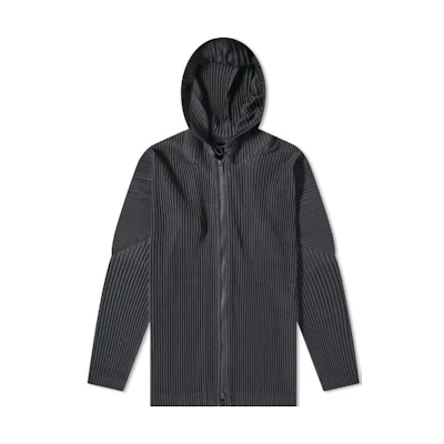 HOMME PLISSÉ ISSEY MIYAKE FW22 Solid Pleated Hoodie Dark Grey HP28JL106-14