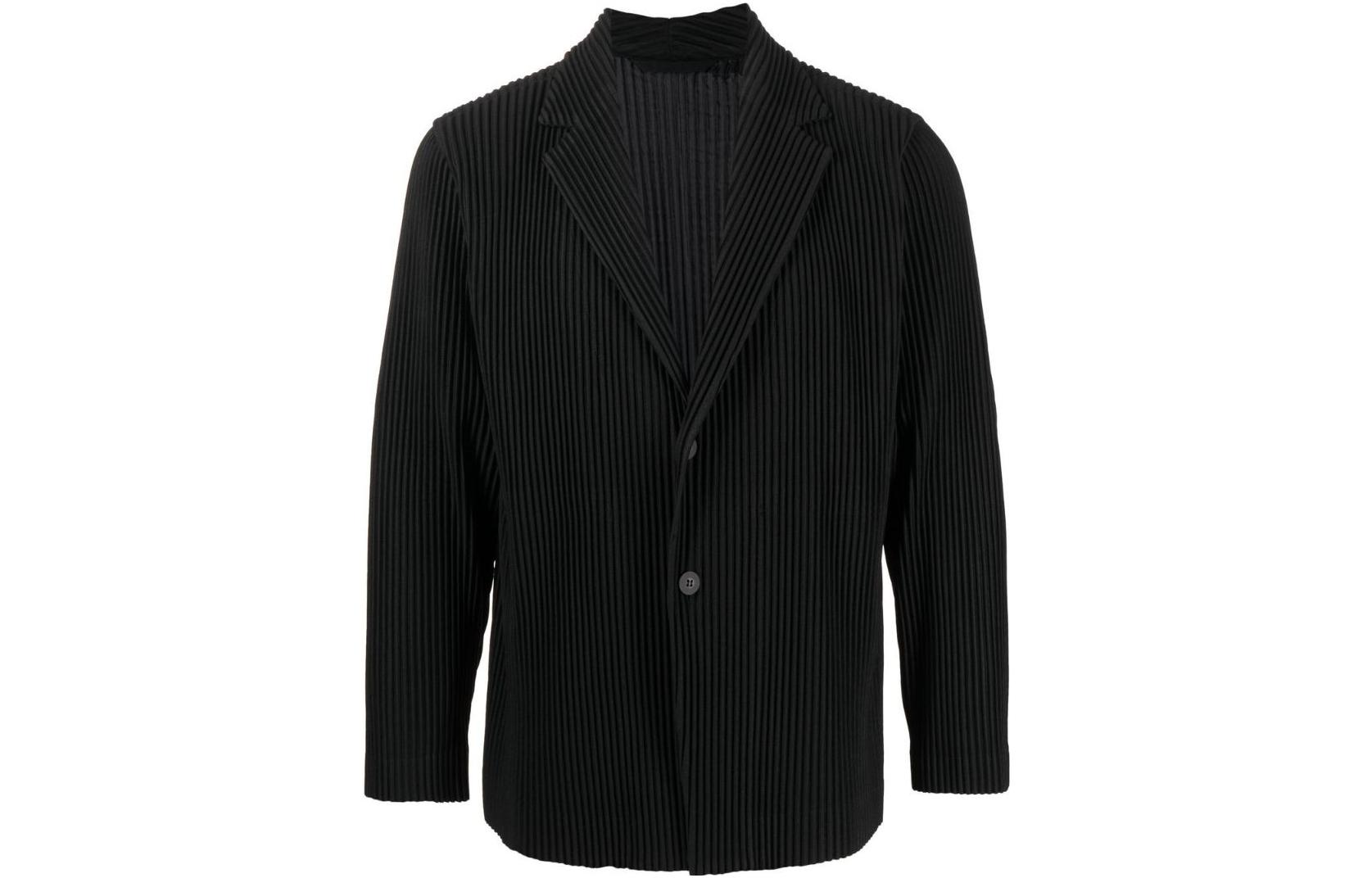 HOMME PLISSÉ ISSEY MIYAKE FW22 Solid Pleated Jacket Black HP29JD201-15