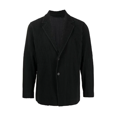 HOMME PLISSÉ ISSEY MIYAKE FW22 Solid Pleated Jacket Black HP29JD201-15