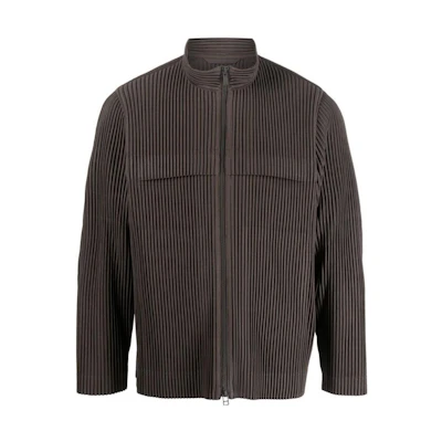 HOMME PLISSÉ ISSEY MIYAKE FW22 Striped Zipper Long Sleeve Jacket - HP26JC174-44
