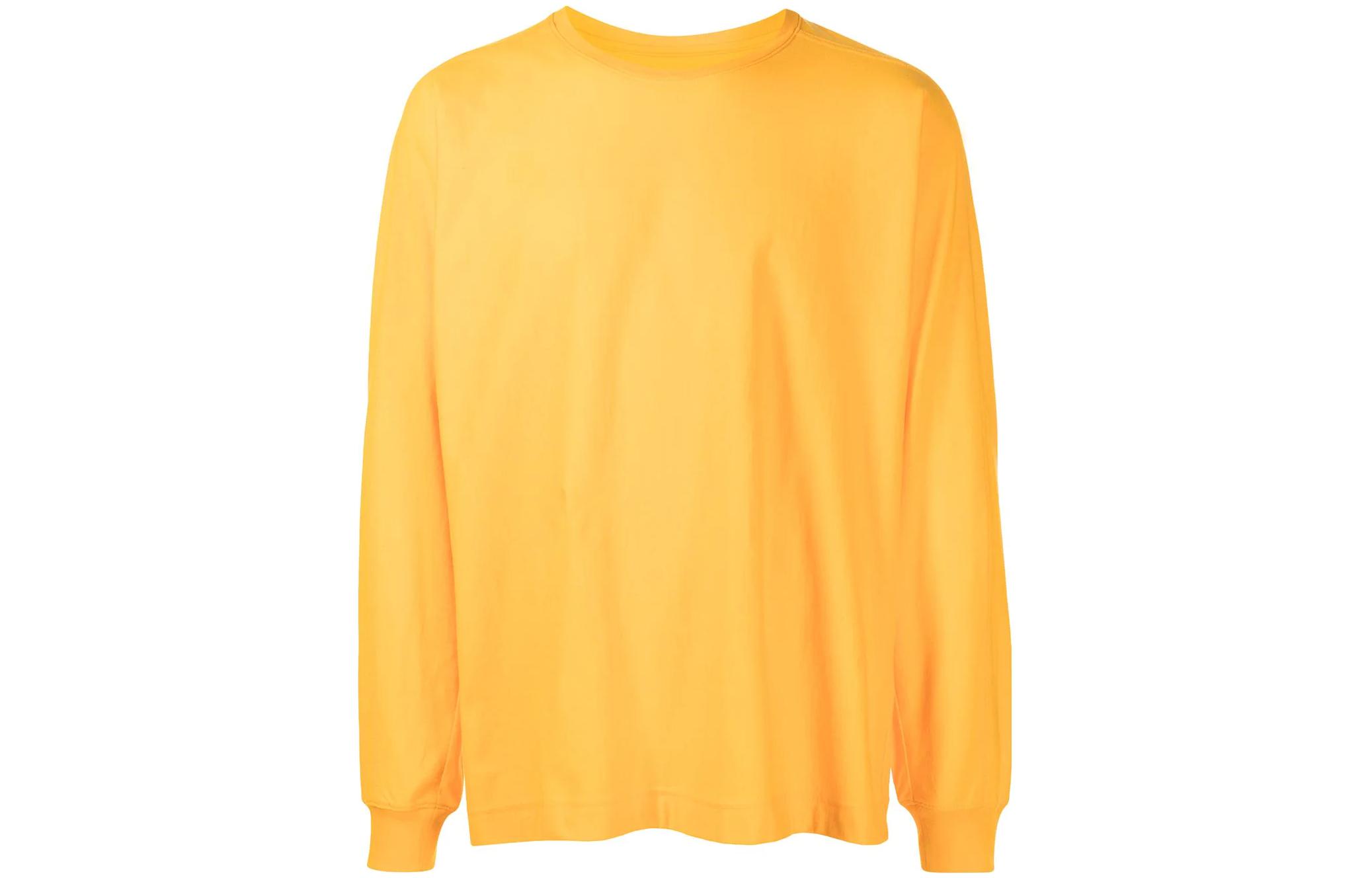 HOMME PLISSÉ ISSEY MIYAKE FW22 Yellow Crewneck Loose Fit Long Sleeve Sweatshirt HP26JK20152
