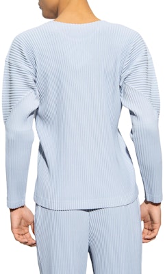 Homme Plissé Issey Miyake FW23 藍色圓領長袖毛衣休閒男裝 HP33-JK112-70 Purchase Homme Plissé Issey Miyake FW23 藍色圓領長袖毛衣休閒男裝 HP33-JK112-70