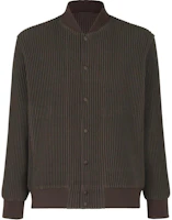 HOMME PLISSÉ ISSEY MIYAKE FW24 Brown Solid Stand Collar Single-Breasted Jacket Men HP48FC256-44 HOMME PLISSÉ ISSEY MIYAKE FW24 Brown Solid Stand Collar Single-Breasted Jacket Men HP48FC256-44