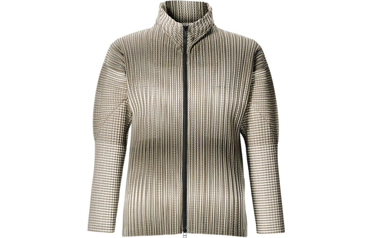 HOMME PLISSÉ ISSEY MIYAKE Gradient Pleated Zip Jacket - Gray HP11JL217-12