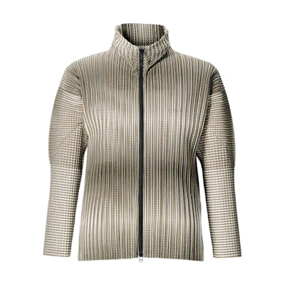 HOMME PLISSÉ ISSEY MIYAKE Gradient Pleated Zip Jacket - Gray HP11JL217-12