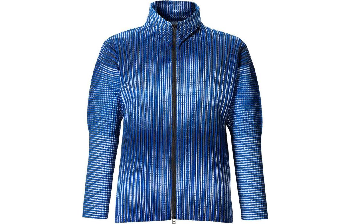 HOMME PLISSÉ ISSEY MIYAKE Gradient Zip-Up High Collar Jacket Men HP11JL217-72
