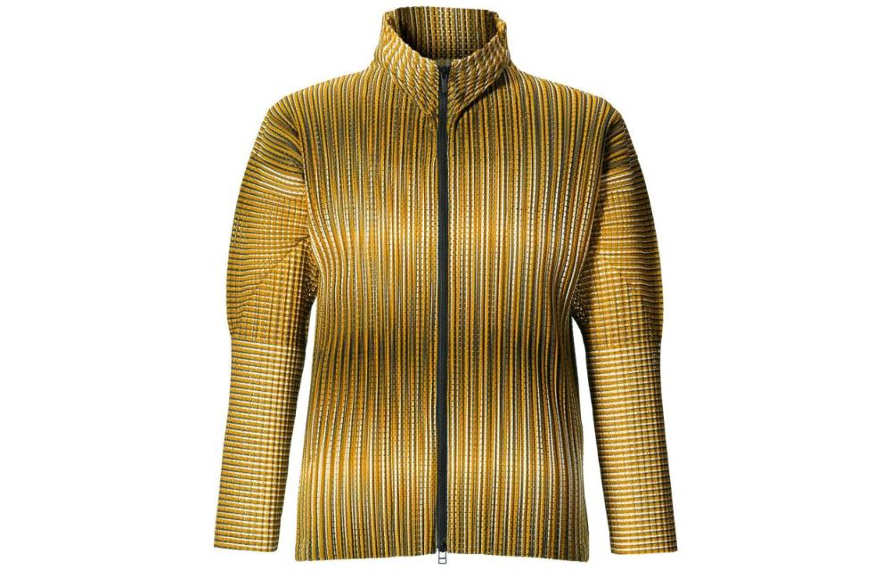 HOMME PLISSÉ ISSEY MIYAKE Gradient Zip Mock Neck Jacket Menswear HP11JL217-52