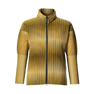 HOMME PLISSÉ ISSEY MIYAKE Gradient Zip Mock Neck Jacket Menswear HP11JL217-52
