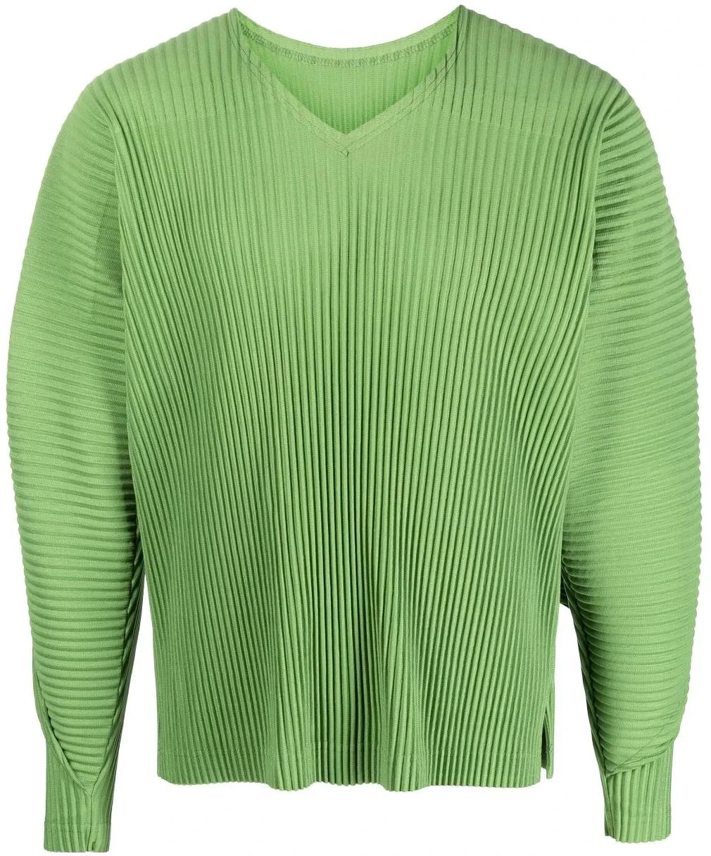 homme-plisse-issey-miyake-green-ribbed-v-neck-knit-sweater-hp-36-jk-184-63